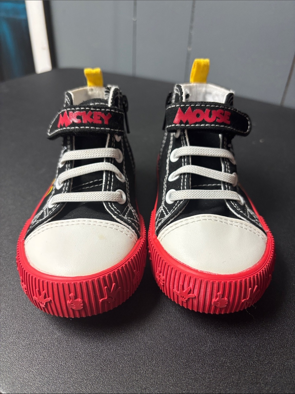 Disney Black, Red & White Kids High-Top Sneakers
